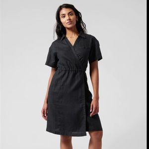 Athleta Playa Linen Wrap Dress